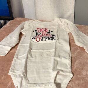 Carter's White Long-Sleeve One-Piece with Pink & Black Graphic